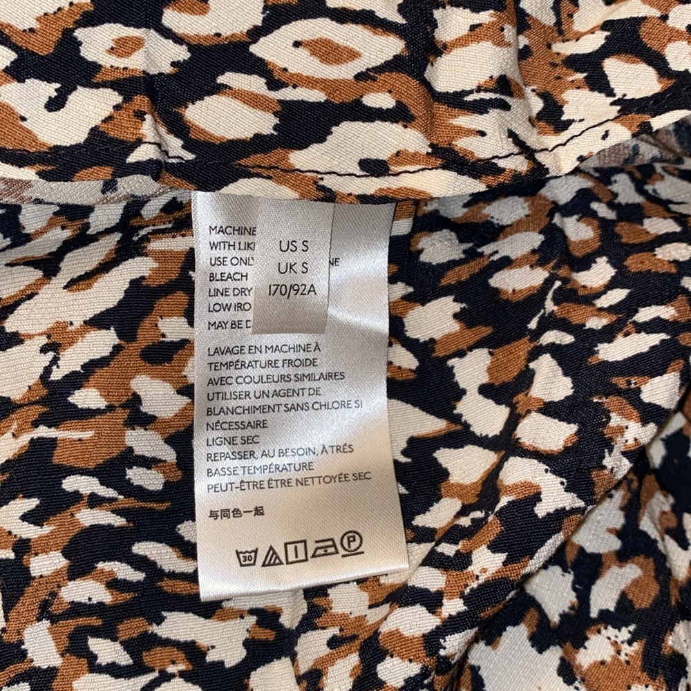 Free People Abstract Dot Flutter Sleeve Tiered Ruffle Wrap Mini Dress - Picture 11 of 14